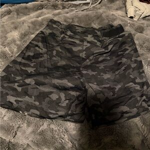 lululemon athletica Camo Athletic Shorts - Black and Gray